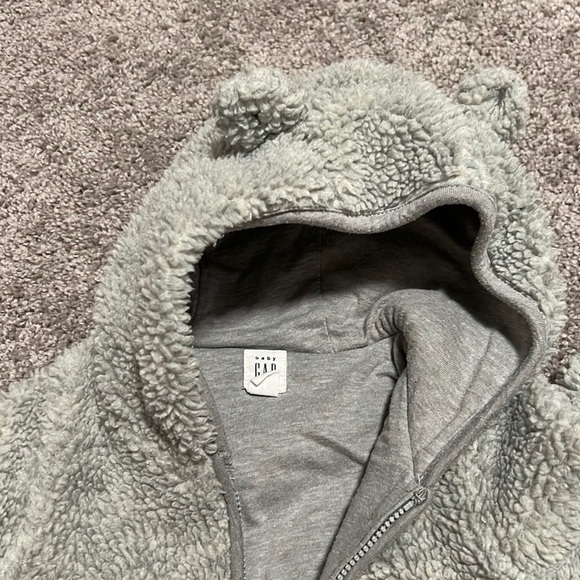 Baby Gap Sherpa hooded one piece - Picture 3 of 3
